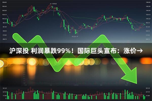 沪深投 利润暴跌99%！国际巨头宣布：涨价→